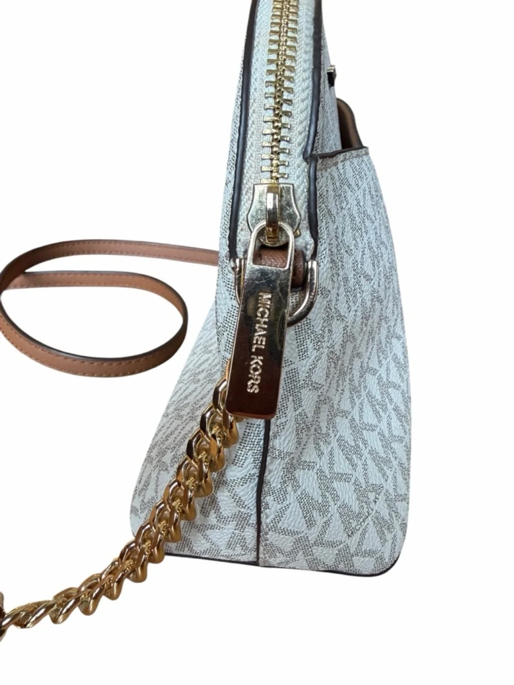 Michael Kors Jet Set Travel Md Dome Crossbody Vanilla 35F1GTVC6B